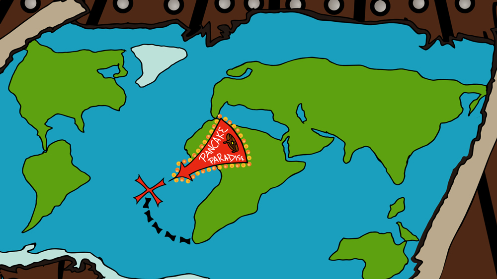 Possible location of Pancake Paradise from the animated cartoon series Pancake Paradise!
