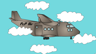 A special delivery to Pancake Paradise from the animated cartoon series Pancake Paradise!